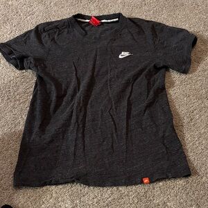 Nike Charcoal Tee with White Swoosh